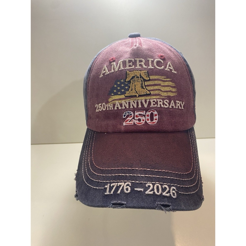 United States 250th Anniversary Hat USA Retro Adjustable Baseball Cap Blue Denim